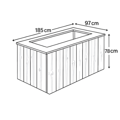 IJsbad met Douglas buitenkant - Wit